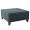 HomePop Luxury 32" Square Ottoman Storage Bench, Navy