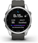 Garmin Fenix 7S, Silver with Graphite Band, Multisport GPS Watch