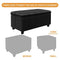 Homestripe Damara Lift-Top Storage Ottoman Bench with Faux-Leather Upholstery, Midnight Black