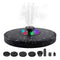 NOVEDEN Solar Fountain Water Pump for Bird Bath with RGB Color LED Lights - Sustainable, Anti-Drift Design, Easy to Clean, Black