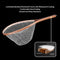 SF Fly Fishing Landing Net Soft Silicone Rubber Small Mesh Catch and Release Wood Frame Trout Net with Green Magnetic Release Combo Kit