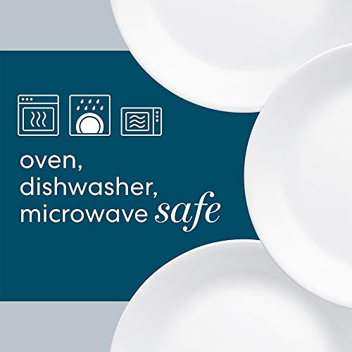 CORELLE 1117059 Livingware Soup Bowl Set (3-Piece Set), Winter Frost White, 828ml