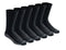 Dickies Men's Dri-Tech Moisture Control Crew Socks Multipack, Black (6 Pairs), 12-15