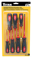 TITAN 17237 Insulated Electrical Screwdriver Set - 7 Piece