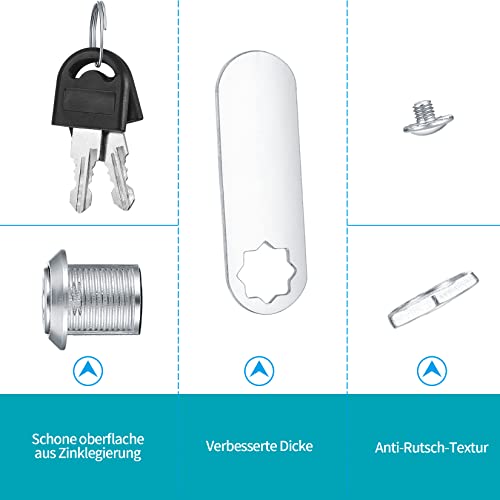 6pcs Cam Lock Same Key (Each Cam Lock Comes With 2 Same Keys), File Cabinet Cylinder Cam Lock, 5/8 Inch Keyed Cam Lock, For Security File Drawer Mailbox RV Camper Door Storage Toolbox Replacement Lock