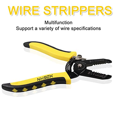 10-22 AWG Wire Strippers, 5-in-1 Multi-functional Wire Stripper Tool, Wire Cutters for Quick Stripping Without Core Damage, Wire Crimper with Insulated Handle, And Comfortable Hand Feeling.