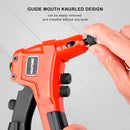 HAUTMEC Pop Rivet Gun,4 in 1 Hand Riveter with 4 Tool-Free Interchangeable Rivet Heads HT0087-HR
