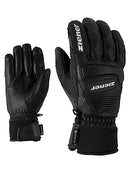 Ziener Adult Guard GTX Grip PR Ski Gloves/Winter Sports | Waterproof, Breathable, Gore-Tex, Primaloft, Leather, Racing, Black (Black), 9