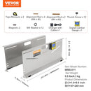 VEVOR Wheel Alignment Tool, 2-Pack Toe Plates, Camber/Caster/Toe Gauge 0.1° Accuracy, Stainless Steel Tool Plate, Magnetic Slots and 6 Alignment Rods, Includes 2 Measuring Tapes & Conversion Chart