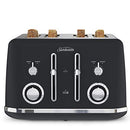 Sunbeam Alinea 4-Slice Toaster with High Lift | Wide Slots & Independent 2-Slice Controls | Dark Canyon Black | TA2740K