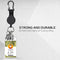 FYY (2 Pack) Heavy Duty Retractable Badge Holders Reel with [Carabiner] [Key Chain Keychain] and [ID Card Holders] 22.8 inches Reinforced Wire Cord - Black