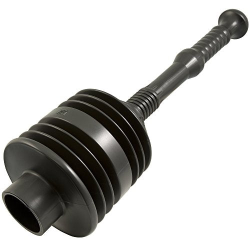 Professional Bellows Accordion Toilet Plunger, High Pressure Thrust Plunge Removes Heavy Duty Clogs from Clogged Bathroom Toilets, All Purpose Power Plungers for Bathrooms