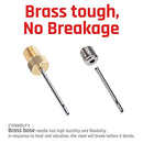 ETENWOLF Ball Pump Needles, Brass Head and Stainless Steel Body with Storage Case, for Football Basketballs Soccer Balls Volleyballs Rugby Balls, 4 Pack