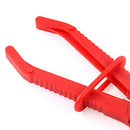 Swpeet 3Pcs Red Line Clamps Flexible Hose Clamps Pliers Kit, Hose Pinch Off Pliers Set Line Clamps for Brake Hoses, Fuel Hoses, Coolant Hoses, Most Flexible 15mm, 20mm and 25mm Hoses Clamps