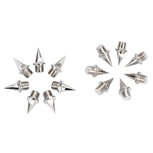 Hicarer 110 Piece 3/8 Inch Steel Track and Cross Country Spikes Replacement, Silvery