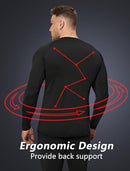OYGSieg 3 Pack Mens Thermal Shirts Long Sleeve Compression Shirts Athletic Base Layer Top Cold Weather Gear Underwear, 3 Pack(black and Grey), Small