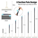 Wothfav Professional Window Squeegee Cleaner, 61" Telescopic Window Cleaning Equipment, 2 in 1 Window Squeegee with Extendable Cleaning Poles, Glass Cleaning Tools for Indoor/Outdoor