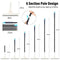 Wothfav Professional Window Squeegee Cleaner, 61" Telescopic Window Cleaning Equipment, 2 in 1 Window Squeegee with Extendable Cleaning Poles, Glass Cleaning Tools for Indoor/Outdoor