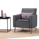 Simpli Home AXCCHR-24GR Warren Accent Chair with Hairpin Legs Armchairs, Slate Grey