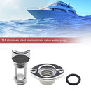 316 Stainless Steel Boat Drain Plug High Polished Garboard Bilge Drain Plug Bung Fits 1Inch/25mm Hole for Marine Boat Hull Spare Part