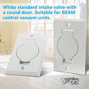 ANTOBLE 2 Pcs Standard Central Vacuum Inlet Valve Plate White for Beam Central Vac - White Round Door