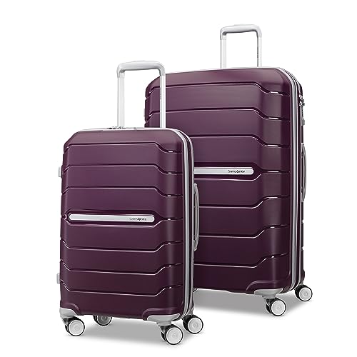 Samsonite Unisex-Adult Freeform Hardside Expandable with Double Spinner Wheels, Amethyst Purple, 2-Piece Set (21/28), Freeform Hardside Expandable with Double Spinner Wheels