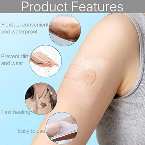 Waterproof Transparent Bandage, 10cm x 10m Disposable Film Wound Dressing Cuttable Elastic Self-Adhesive Bandaid Stretch Adhesive Dressing Tapes, Wound Cover for Tattoos Swimming, People or Pets Dressing Pads Tattoo Aftercare Bandage