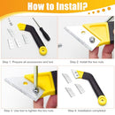 Zhichengbosi Grout Removal Tool, Tile Grout Remover Tiling Tools, Saw Angled Grout Scraping Rake with 3 PCS Extra Replacement Accessories for Tile Cleaning