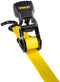 Stanley S10002 Black/Yellow 1" x 10' Ratchet Tie Down Straps - Light Cargo Hauling (1,500 lbs Break Strength), 2 Pack