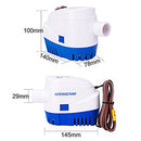 12V Boat Automatic Submersible Bilge Water Pump 750GPH Auto With Float Switch