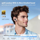 [2024 VGP Winner]EarFun Air Pro 4 Adaptive Hybrid Noise Cancelling Wireless Earbuds Bluetooth,Qualcomm Snapdragon Sound, aptX™ Lossless,6 Mics AI cVc Call,LDAC Hi-Res Audio, 52H Playtime, BT5.4, Black