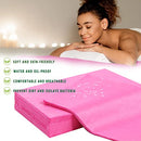 100 Pcs Disposable Bed Sheets 31" x 71" Massage Table Sheets Non Woven Fabric SPA Bed Cover Breathable for Massage Beauty Tattoos(Pink)