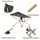 KingCamp Camping Cot for Adults Portable Hammock with Aluminum Alloy Stand Lightweight Robust Folding Sleeping Cot Non-Slip Outdoor Hammock Bed for Indoor Patio Garden Yard Nap Sunbathing Cot Black