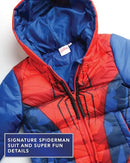 Marvel Boys' Spider-Man Snowsuit - 2 Piece Ski Jacket and Snow Bib Ski Pants Overalls: Toddler/Boy (2T-7), Spidey Red Blue, 7