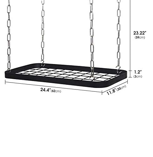 (Ceiling) - JackCubeDesign decorative kitchen ceiling- mount pot pan rack/hanger/storage organiser with 8 hooks - MK397B