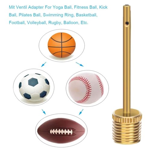 Brass Presta Schrader Valve Adapter Tools, Ball Pump Needle, Bike Tire Valve Pump Adapters, Pump Tools, Presta Valve Adapter Bike Pump Accessories Fit for Bike Gym Balloon Toy Pump(21Pcs)