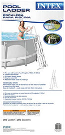 Intex 28077E Heavy Duty Deluxe Pool Ladder with Removable Steps for 52 Inch Depth Above Ground Pools