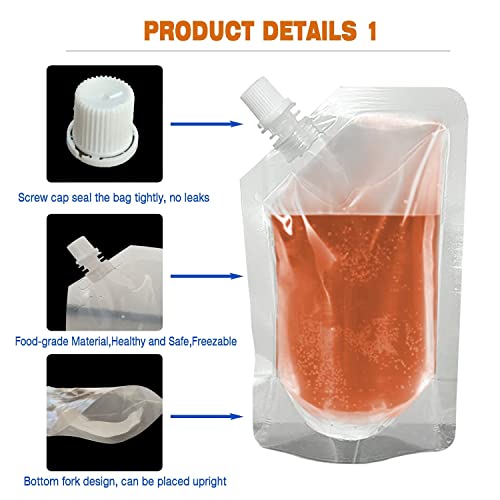 40 Pcs Flasks Cruise Pouch Reusable Sneak Travel Drinking Flask Concealable Plastic Flasks bags, Cruise Liquor Flask Kit for Travel, for Sneak Drink with Funnel