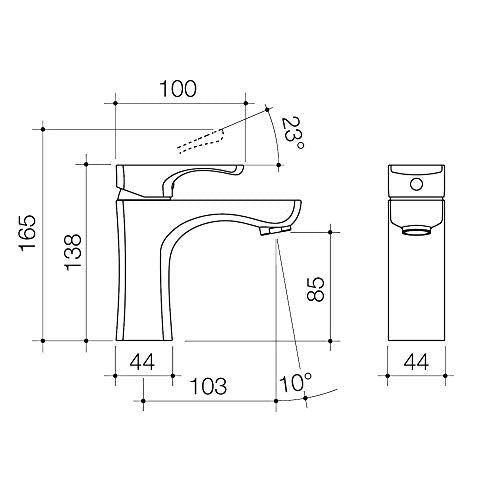 Dorf Napoleon Basin Mixer, Chrome, Silver