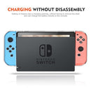 ZIIDII Dockable Switch Case for Nintendo, Nintendo Switch Games Protective Hard Carrying Clear Cover Case for Nintendo Switch Console Joy Con Controlle