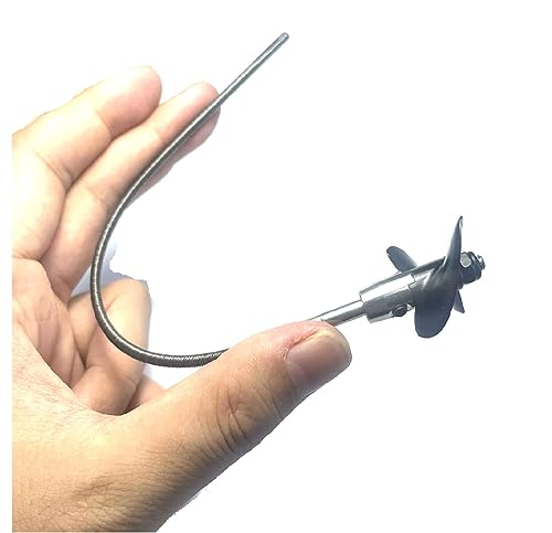 ZDingTech RC Boat Flex Shaft Prop UDI005-09 for UDI Arrow 5 RC Boat Parts,Steel Rope Parts for UDIRC 5 005 UDI005 UDI022 RC Boat Upgrade with Propellers,Mount(Flex Shaft Unit with Propellers)