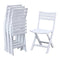 KAIHAOWIN 4-Pack Plastic Folding Chairs for Indoor and Outdoor Use Foldable Chairs for Patio Garden Beach Balcony Porch Lightweight & Waterproof -White