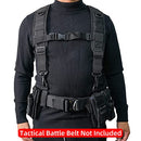 MELOTOUGH Tactical Outdoor H-Harness Duty Belt Suspenders Black (Battle Belt not Included)