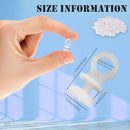 100Pcs Curtain Sliders Curtain Track Hooks Curtain Rail Hooks Curtains Glider Hooks Curtain Rail Track Rollers White Curtain Hooks Track Glider Track Rail Hooks for Office Home School