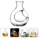 Decanter Whiskey Japanese Sake Glass Decanter Bottle with Ice Pocket Cold Sake Chilled Server Japanese Whiskey Decanter Liquor Dispenser Wine Carafes for Home Party Bar Glass Wine