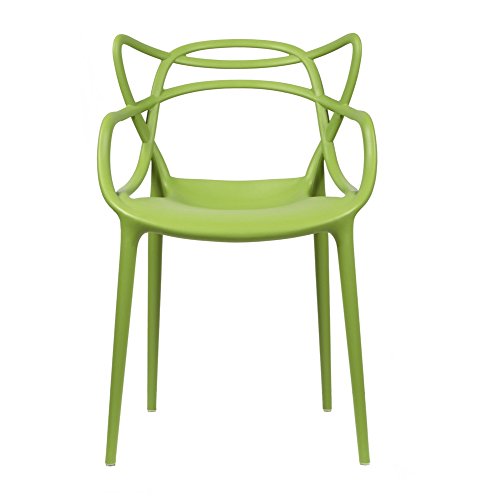 2xhome - Dining Room Chair - Green - Modern Contemporary Designer Designed Popular Home Office Work Indoor Outdoor Armchair Living Family Room Kitchen