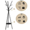 (Black) - Homebi Coat Rack Hat Stand Free Standing Display Hall Tree Metal Hat Hanger Garment Storage Holder with 9 Hooks for Clothes Hats and Scarves in Black,45cm Wx 17.180cm Dx 70.220cm H