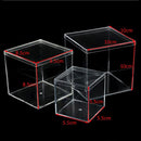 10 Pieces Clear Acrylic Boxes with Lid, 5.5x5.5x5.5cm Square Cube Acrylic Display Case Storage Boxes Organizer Containers for Candy Jewelry Collectibles