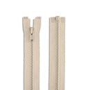 Beige Zippper 10 inch Plastic Zipper Molded Plastic Jacket Zipper 10" Heavy Duty Zipper Beige Zippers for Sewing