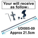 ZDingTech RC Boat Flex Shaft Prop UDI005-09 for UDI Arrow 5 RC Boat Parts,Steel Rope Parts for UDIRC 5 005 UDI005 UDI022 RC Boat Upgrade with Propellers,Mount(Flex Shaft Unit with Propellers)